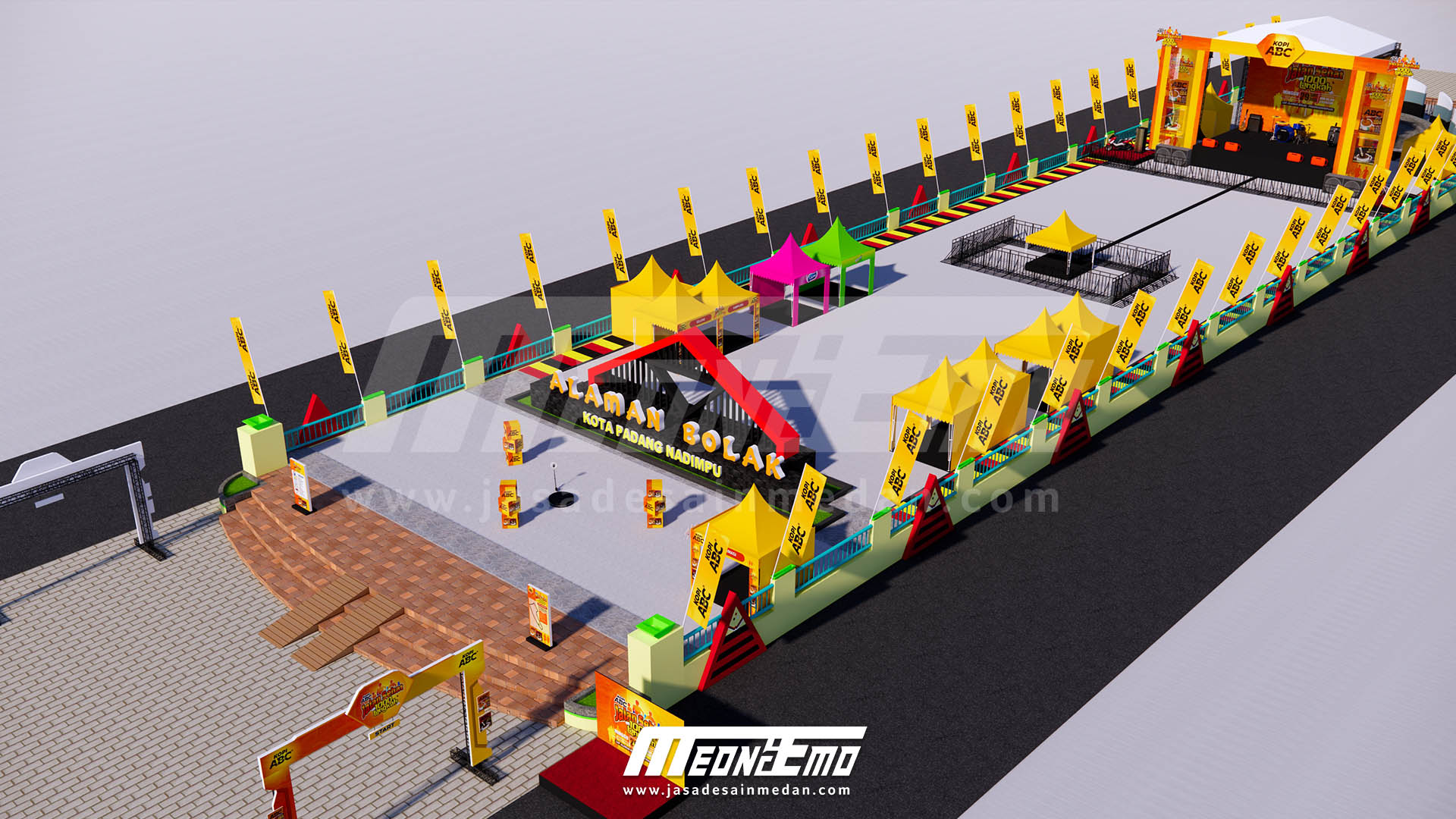 Desain 3D Event Jalan Sehat Kopi ABC Padangsidimpuan