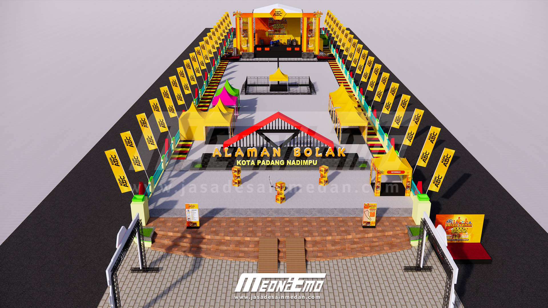 Desain 3D Event Jalan Sehat Kopi ABC Padangsidimpuan