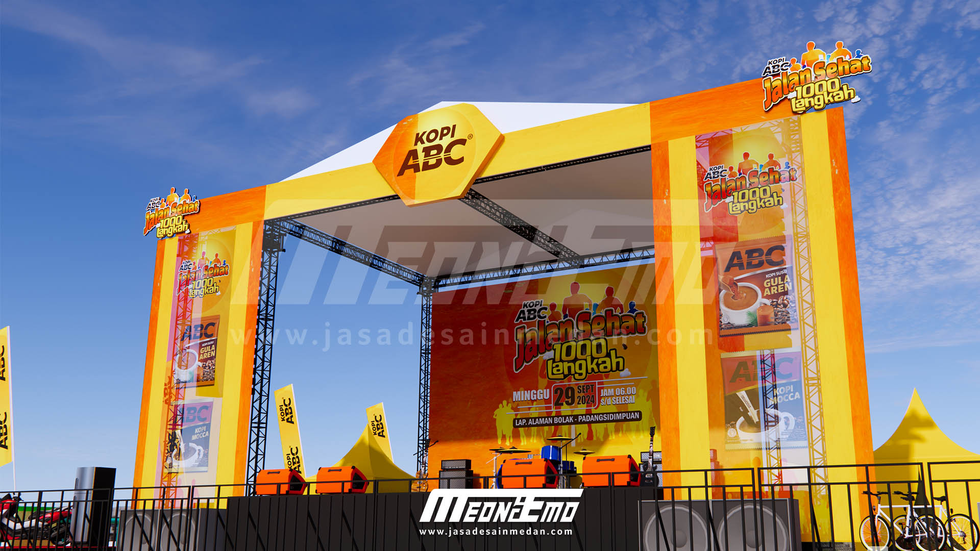 Desain 3D Event Jalan Sehat Kopi ABC Padangsidimpuan