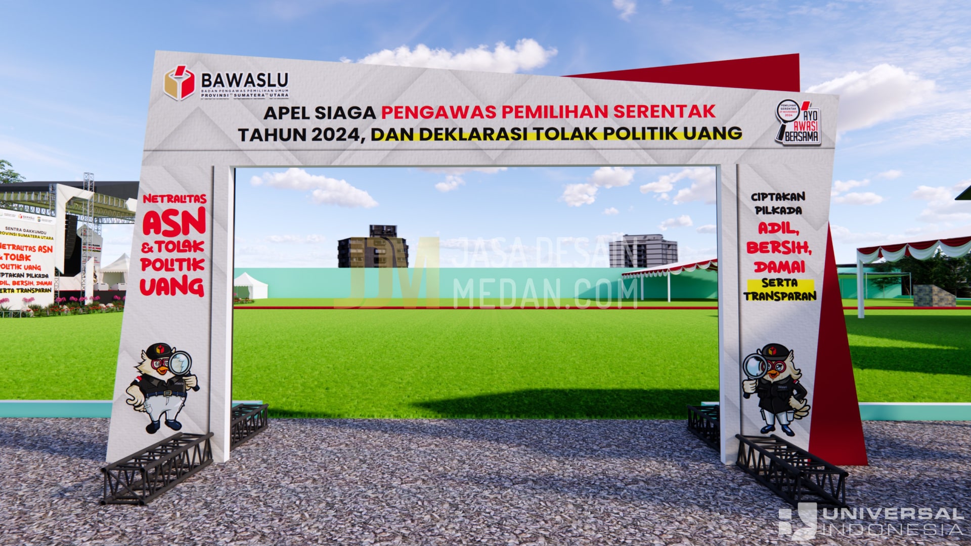 Apel Siaga & Deklarasi Tolak Politik Uang Bawaslu Sumut